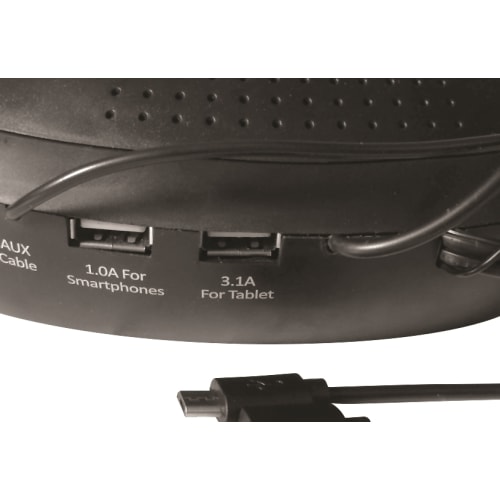 Reloj Despertador Sonnet R-1688 con Puerto USB, Negro